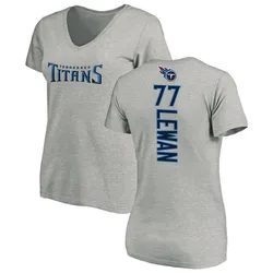 Taylor Lewan Tennessee Titans Women's Backer V-Neck T-Shirt - Ash