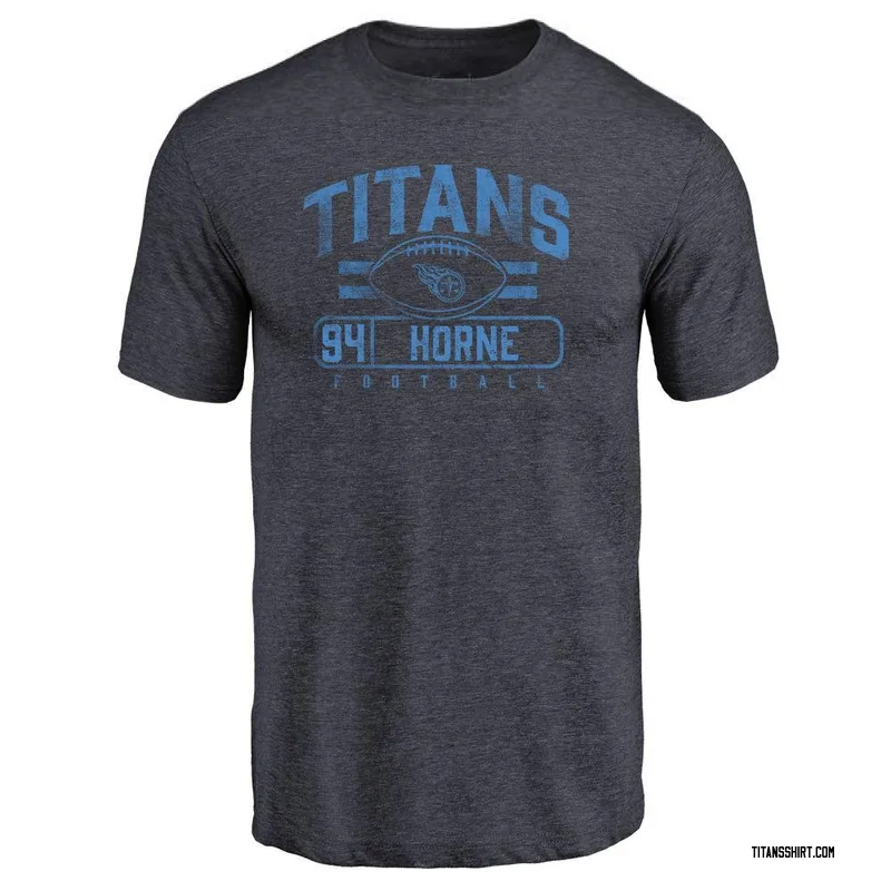 Timmy Horne Tennessee Titans Men's Navy by Flanker Tri-Blend T-Shirt -