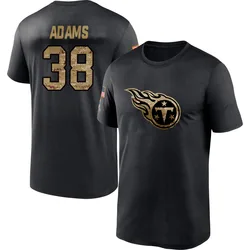 Tony Adams Tennessee Titans Youth Black 2020 Salute To Service Performance T-Shirt