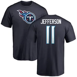 Van Jefferson Tennessee Titans Youth Navy Name & Number Logo T-Shirt -