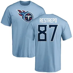 Xavier Restrepo Tennessee Titans Men's Light Blue Name & Number Logo T-Shirt -
